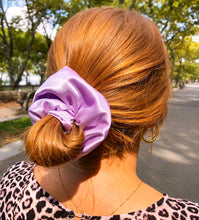 Load image into Gallery viewer, Satin Lavender Scrunchie