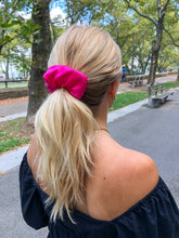 Load image into Gallery viewer, Satin Pink Scrunchie