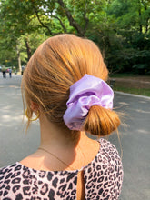 Load image into Gallery viewer, Satin Lavender Scrunchie
