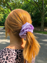 Load image into Gallery viewer, Satin Lavender Scrunchie
